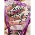 thumbnail image 4 of Purple Lingerie Set Classy Floral Women&rsquo;s Intimates, 4 of 6