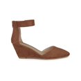 thumbnail image 2 of Journee Collection Womens Kova Faux Suede Wedge Heels Tan 6 Medium (B,M), 2 of 3