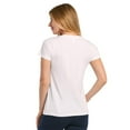 thumbnail image 2 of Women's Classic Fit Cotton V-Neck T-Shirt, 2 Pack L, White, 2 of 3
