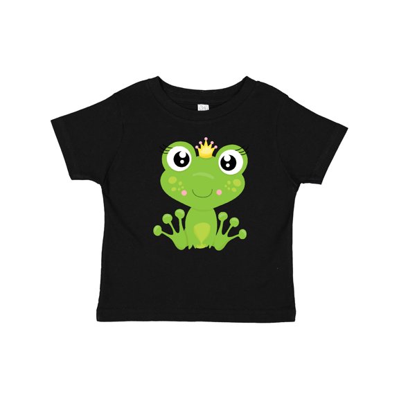 Inktastic Cute Frog, Green Frog, Frog Princess, Crown Girls Baby T-Shirt