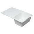 thumbnail image 4 of ALFI brand AB1620DI-W White 34" Single Bowl Granite Composite Kitchen Sink with Drainboard, 4 of 12