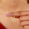 thumbnail image 3 of Rosec Jewels Cat on Moon Pendant with Diamond for Women (HI-SI Grade, April Birthstone), 18K Yellow Gold, 3 of 6