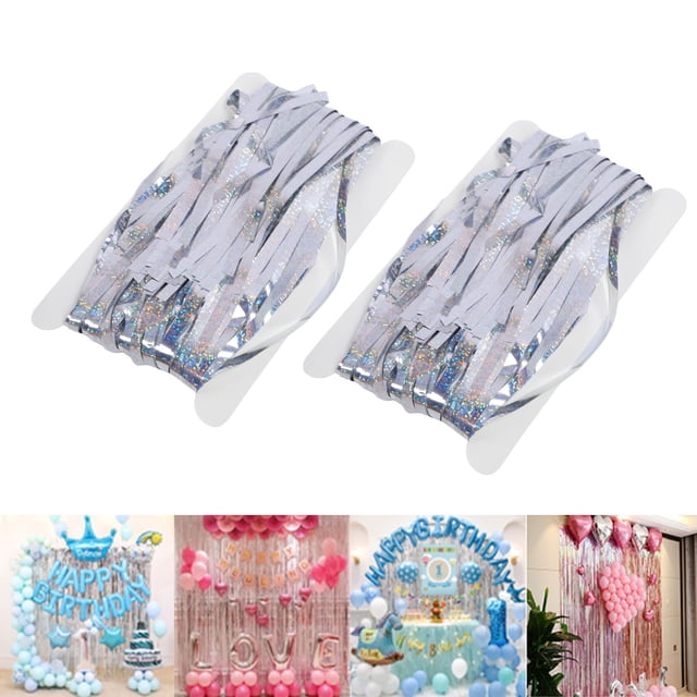 Fringe Backdrop Tinsel Curtain, Metallic Foil Fringe Curtain for Parties, Reusable, Foldable, Designed for Multiple Uses, Suitable for Doorways, Windows, Walls, Classrooms, and