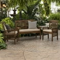 thumbnail image 4 of Ensemble de Conversation Extérieur en Bois d'Acacia Massif 3 Pcs Brun Foncé, 4 of 8