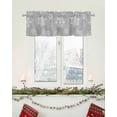 thumbnail image 6 of Christmas Winter Curtain Valance for Windows/Living Room/Kitchen/Bathroom/Café, Short Rod Pocket Tier Curtain Window Treatment Panel Xmas Snowflake Holiday Grey Topper Curtain 42''x18'', 6 of 7