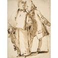 thumbnail image 3 of Giovanni Battista Tiepolo 15x18 Black Modern Framed Museum Art Print Titled - Caricature; an Elderly Couple (1696-1770), 3 of 5