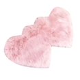 thumbnail image 3 of Alfombra de felpa de oveja sintética Zulema en forma de corazón Rosado, 3 of 8