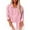 Pink, variant on Besolor Womens Button down Shirts Lapel Long Sleeve Cotton Linen Tops Pleated Causal Comfy Fall Spring Blouse Tees
