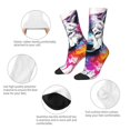 thumbnail image 3 of Yiaed Cool Colorful Wolf Print Great elasticity Crew Socks Sports socks for Men and Women, 3 of 5