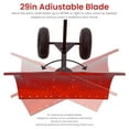 thumbnail image 3 of 30" Wide Metal Snow Shovel with Wheels, Heavy Duty Manual Push Plow & Ice Scraper for Driveway. Back Saver Snow Removal Tool for Car, Seniors,Truck, Sidewalk, 3 of 11