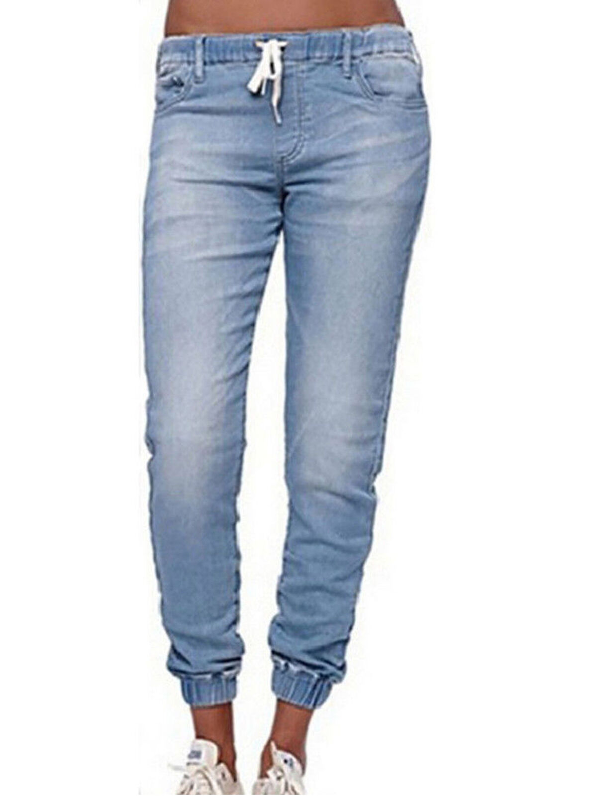 Womens Elastic Waist Pencil Stretch 