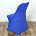 thumbnail image 2 of BalsaCircle 10 Royal Blue Spandex Stretchable Folding Solid Chair Covers Slipcovers Wedding decorations, 2 of 5