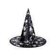thumbnail image 1 of Sombrero de Sombrero de mago Accesorio de disfraz Novedad decorativa Sombrero de ala ancha de Halloween Sombrero puntiagudo de hechicero para Patrón plateado Yinane sombreros de bruja, 1 of 8