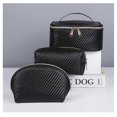 thumbnail image 1 of Toiletry Bag Women Large Capacity Makeup Bag with Waterproof PU Makeup Bag Travel Case 3 Pieces, 1 of 5