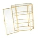 thumbnail image 5 of Caja de almacenamiento de joyas de vidrio, estuche para almacenamiento de cosméticos, organizador de joyas de 3 niveles, expositor para tobilleras,, 5 of 8