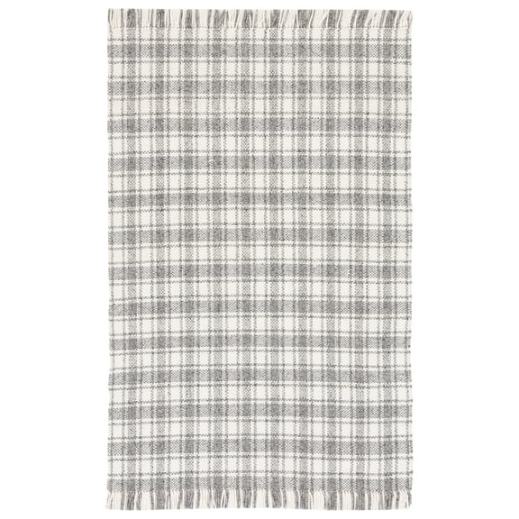 SAFAVIEH Natura Kade Geometric Wool Area Rug, Gray/Ivory, 5' x 8'