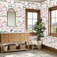 thumbnail image 4 of Retro Peel and Stick Wallpaper 23.6in x 9.8ft Brushstroke Fashion Hangers Seamless Muted Pastel Contact Paper Vinyl Waterproof Self Adhesive Wall Paper for Bedroom Shelf Cabinet Renter Friendly, 4 of 8