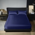 thumbnail image 6 of AuroraX Bed Sheets Ice Silk King Size Fitted Sheets Cooling,Sold Separately Blue Deep Pockets Double Bed Sheet for Residential Summer, 6 of 6