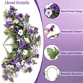 thumbnail image 2 of Flores artificiales colgantes con cesta para decoración exterior, 2 of 9