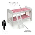thumbnail image 4 of Doll Bunk Bed with Bedding and Ladder - White/Pink/Chevron, 4 of 7
