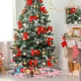 thumbnail image 4 of SKYSONIC Valentine's Day Christmas Tree Skirt 36",Cute Panda Expresses Love Suede Xmas Tree Skir Suitable for Indoor Outdoor Holiday Party Office Store Cupboard Decoration, 4 of 6