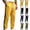 Yellow, variant on Mens Side Stripe Track Sweatpants Elastic Waist Straight Leg Pants Drawstring Winter Athletic Black M