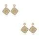 thumbnail image 4 of Qarigey Pendientes clásicos occidentales Estilo bohemio Joyería delicada Cuadrilátero blanco Cuadrilátero blanco 2piezas, 4 of 6