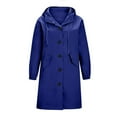 thumbnail image 4 of Spring Saving GaThRRgYP Womens Coats Clearance,Women Jacket Hooded Windproof Lightweight Plus Size Packable Long Windbreaker Outdoor Travel Hiking Trench Coats, 4 of 7