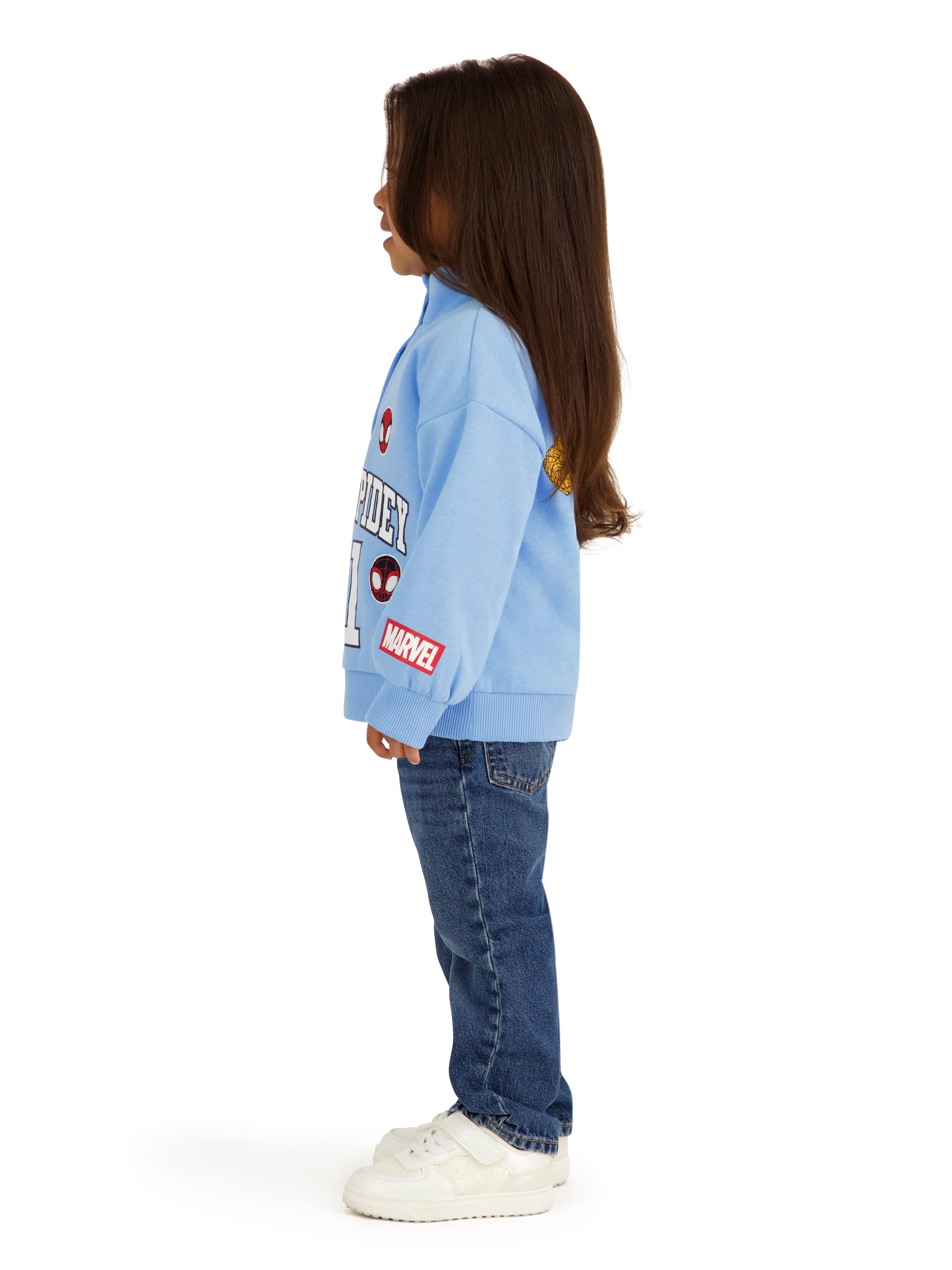 Spidey and Friends Toddler Girl Quarter Snap Pullover, Sizes 12 Months-5T
