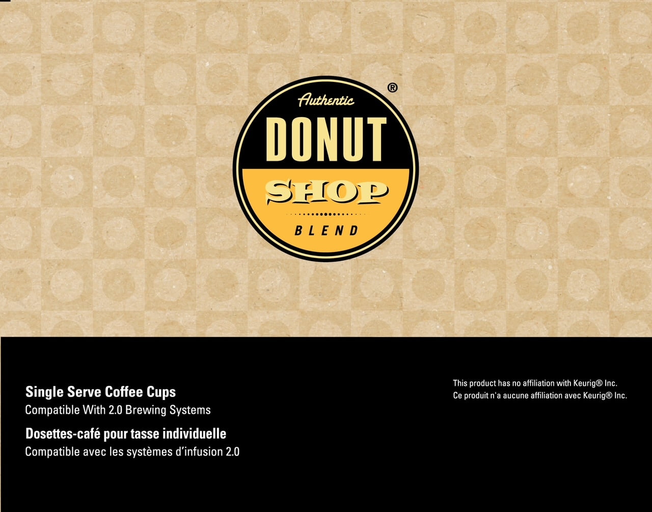 Authentic Donut Shop Blend Coffee Pods, Decaffeinated Medium Roast Coffee in Single Serve Cups, 24 Count