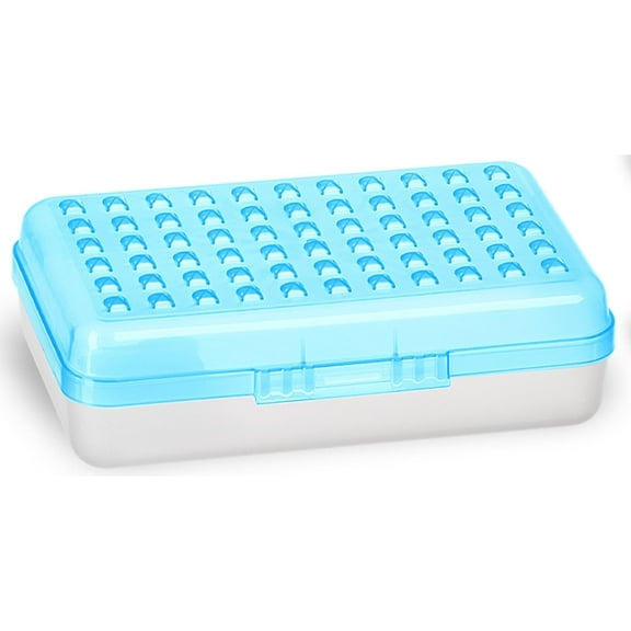 Enday Plastic Dots Pencil Case with Snap Closure, Blue