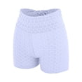 thumbnail image 3 of Gibobby Shorts Deportivo Ladies New Summer Honeycomb Fabric Bow Tie Belt Peach Hip Tight Waist High Hip Movement Yoga Shorts(Blanco, XXL), 3 of 5