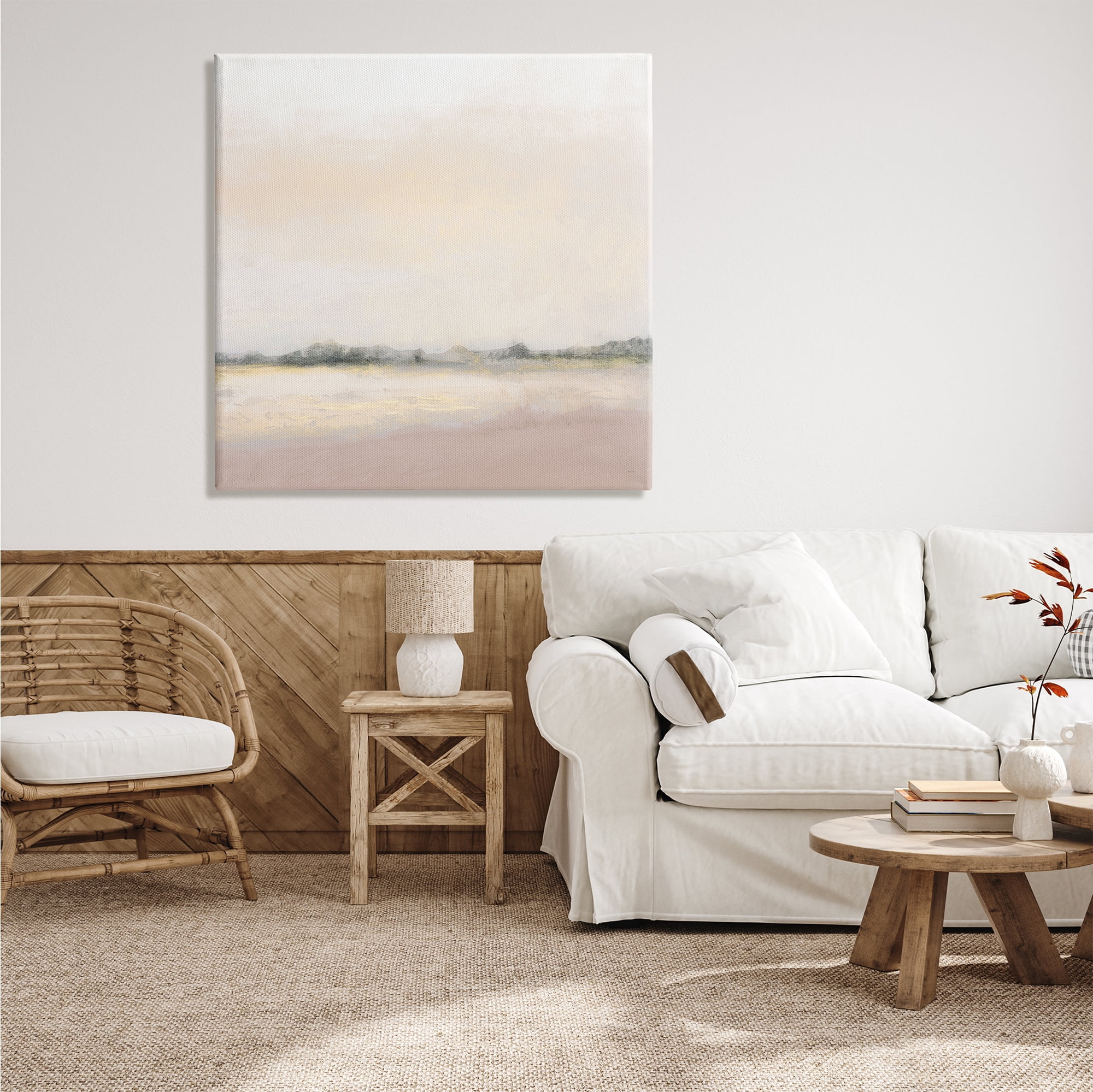 Stupell Indtries Muted Prairie Landscape Sun Bleached Open Fields,36 x 36,Design by Michael Marcon