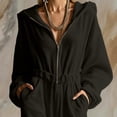 thumbnail image 4 of QQZ Wide Leg Hooded Jumpsuit For Women, Zip Front Elastic Waist Corduroy Casual Jumpsuit For Loungewear Vacation Daily Wear, 4 of 7