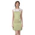 thumbnail image 1 of TOPTIE Cotton Linen Apron for Kitchen Chef Waiter/Waitress Apron with Adjustable Strap and 2 Pockets-Green, 1 of 7