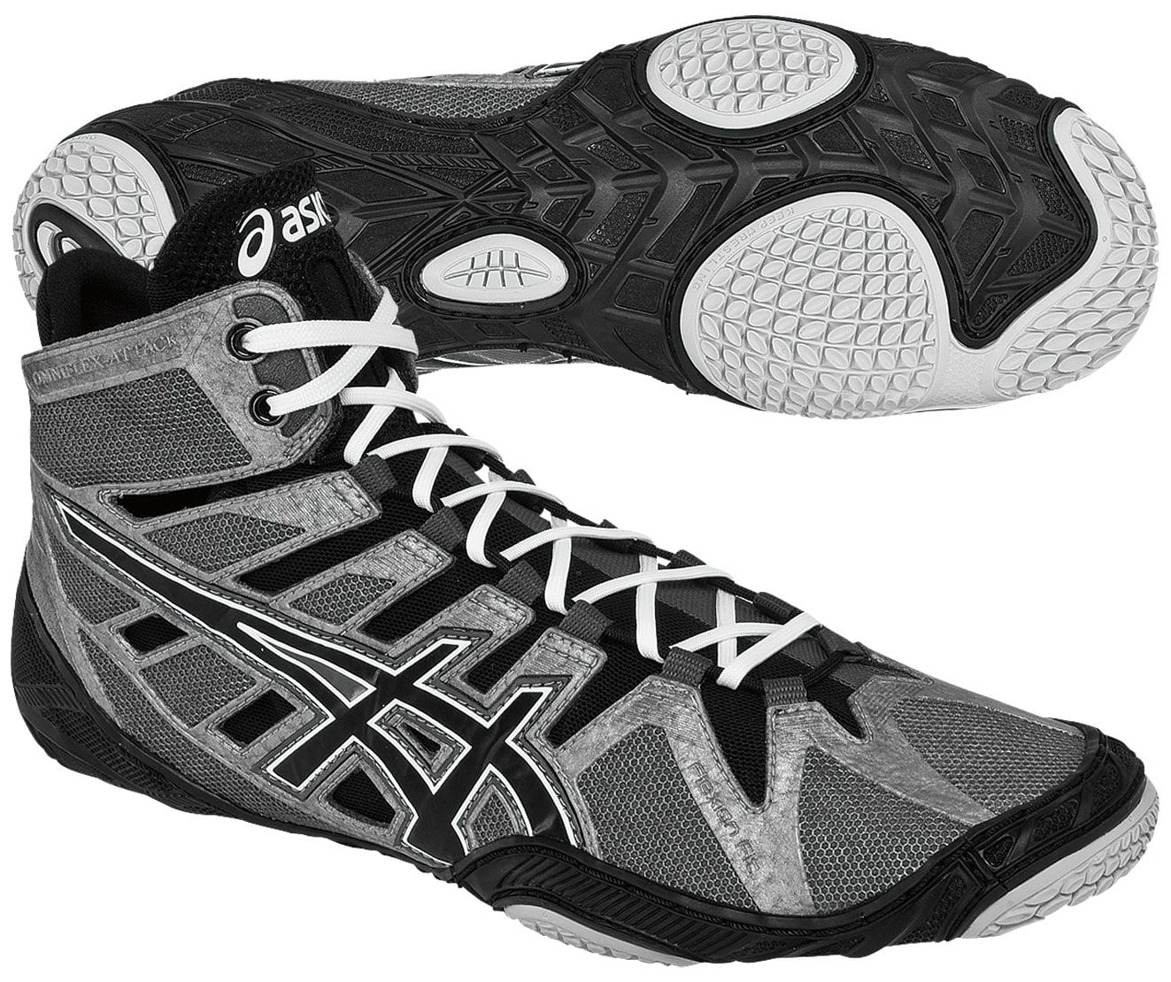 ASICS ASICS Men's OmniflexAttack Wrestling Shoe (Grey/Black, 7