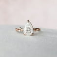 thumbnail image 4 of SOLITAIRE JEWELS 2.5CT Pear Cut Twig Moissanite Diamond Engagement Ring Solid 10K Rose Gold, 4 of 5