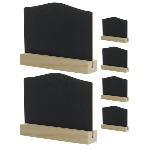 SKISUNO Minimalist Small Chalkboard Message Board Black 6Pcs 3.9X2.9X0.9In