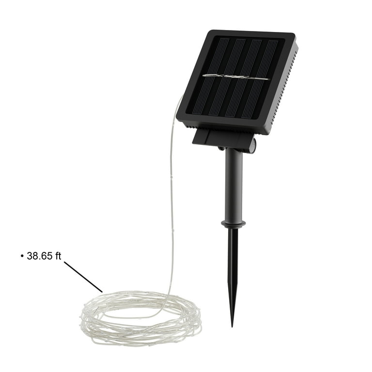 Outdoor Starry Solar String Lights- Solar Powered Cool White Fairy 100 LED Lights with 8 Lighting Modes for Patio, Backyard, Events by Pure Garden Outdoor Starry Solar String Lights- Solar Powered Cool White Fairy 100 LED Lights with 8 Lighting Modes for Patio, Backyard, Events by Pure Garden