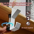 thumbnail image 4 of 2 in 1 Multifunctional Mantel Hangers With 2 Hooks - Heavy Duty Adjustable Fireplace Hangers, No Drill Required - Black (5PCs), 4 of 12