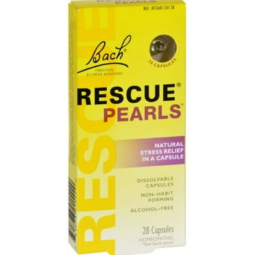 Bach Rescue Pearls Natural Stress Relief ,28 Capsules (Pack of 2)