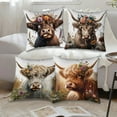 thumbnail image 7 of SLYNSHome Throw Pillow Covers,Highland Cow Decorative Pillowcase Soft Cushion Case for Living Room Bedroom Couch Bed Chair Home Decor, 7 of 7