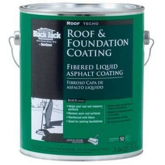 Gardner-Gibson Roof And Foundation Coating Asphalt - Water-Resistant - 3.6 Qt, Black