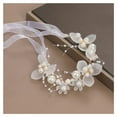 thumbnail image 5 of Eoperou Women Flower Hairband Adjustable Faux Pearl Anti-slip Princess Style Fairy Girls Flower Children Wreath Photo Prop Bridal Wedding Headband Flower Crown Hair Accessories, 5 of 8