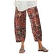 thumbnail image 1 of Gibobby pantalones para nieve mujer Lady Casual Wide print Pantalones Cintura Pantalones elásticos Pierna Mujer Flores Pantalones (Vino, S), 1 of 3