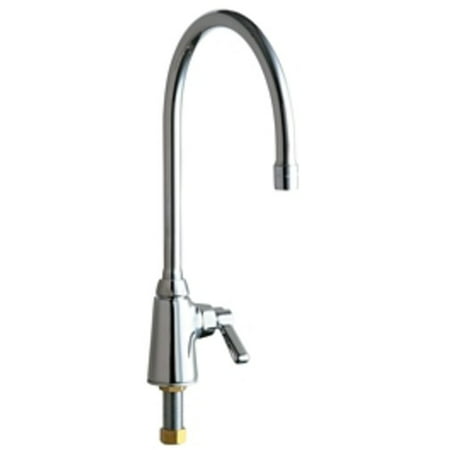 Chicago Faucets 350-GN8AE35AB Commercial Grade Single Hole Kitchen Faucet with Lever (Best Kitchen Sink Faucets 2019)