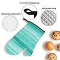 thumbnail image 3 of Pofeuu Teal Turquoise Print Oven Mitts and Pot Holders 4 pcs Set,High Heat Resistant 500 Degree Extra Thicken Long Kitchen Cotton Oven Glove for Cooking, 3 of 6