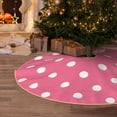 thumbnail image 5 of Sikiie Dots On Rose Red Background Nativity Christmas Tree Skirt, Jesus Christian Winter Holiday Tree Mat Decoration(30-48IN)48", 5 of 6