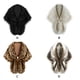 thumbnail image 4 of Jumpingount Mujer pluma nupcial invierno cálido boda chaqueta envuelve chal abrigo fiesta calentamiento bufanda vestirse accesorio Casual diario Accesorios de disfraces Blanco Jumpingount AP012809-03, 4 of 6