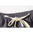 thumbnail image 7 of OSOLU Solid Color Men's Linen Pants Casual Long Pants Loose Lightweight Drawstring Yoga Beach Trousers Casual Trousers Daily Relaxed Fit Breathable Bottoms, 7 of 7